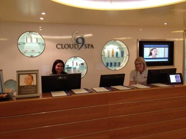 Entrance to Cloud 9 Spa. Check for port day discounts and special promotions.
