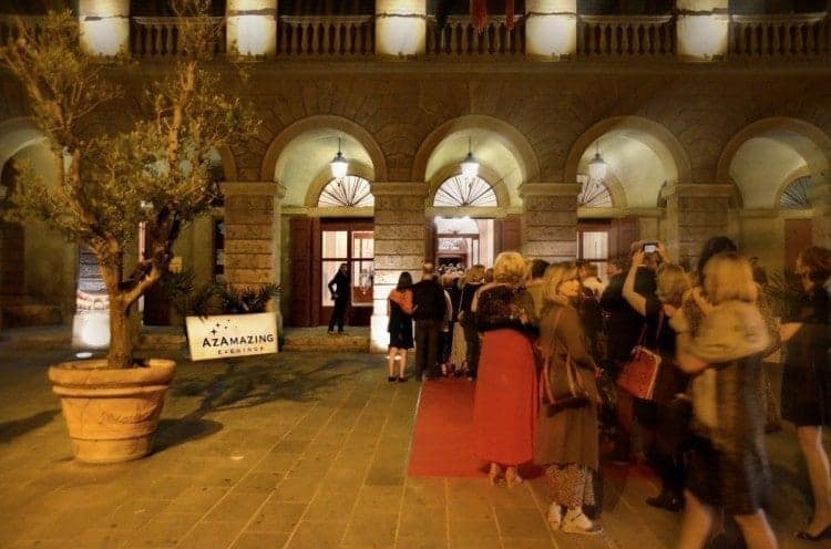 Azamara Cruises AzAmazing Evening. Red carpet unrolled and underfoot, the lavishly restored Goldoni Theatre opened its doors for us.