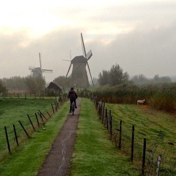 Kinderdijk, Windmill Village of the Netherlands with Viking River