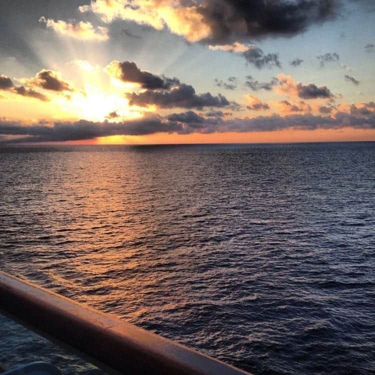 Sunset on a Caribbean cruise