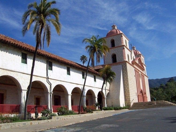 The Old Santa Barbara Mission is one of the city’s top tourist attractions and is a stop on the Santa Barbara Trolley. The Mission continues as an active Catholic parish with daily and Sunday Masses. Rob Woods photo.