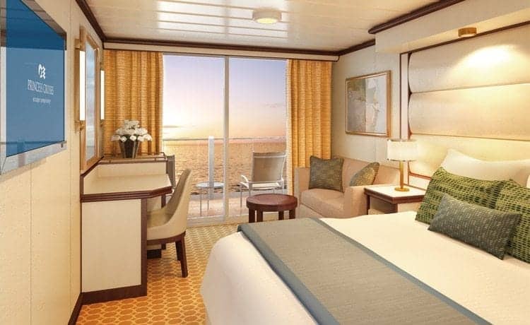 Regal Princess Premium Deluxe Balcony. There are seven categories of Balcony Staterooms. They range from top of the line suites to obstructed view balcony staterooms .