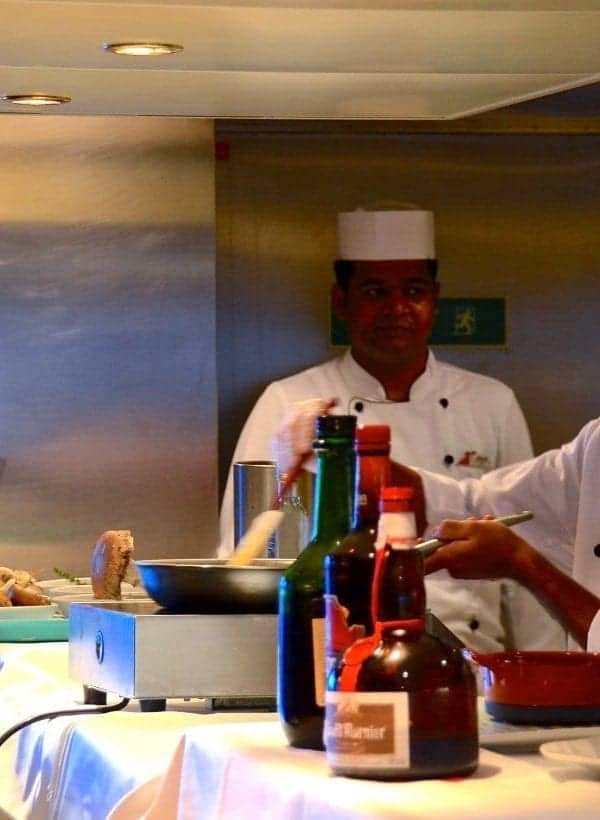 Cooking demonstration aboard the Carnival Breeze
