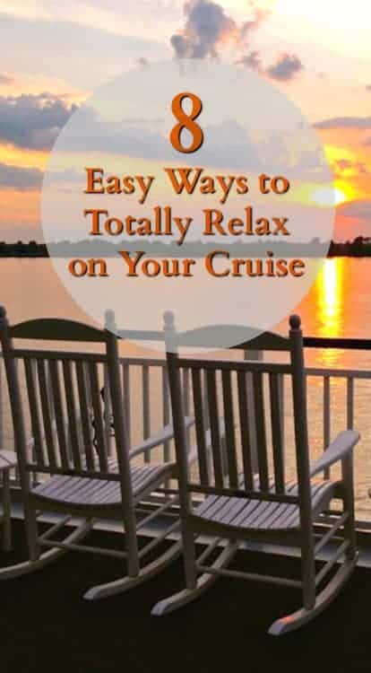 How to relax on a cruise pinterest pin.