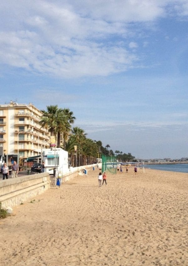 In Cannes, you can walk for miles in either direction along the Mediterranean Sea.