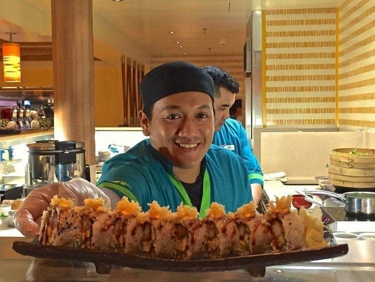 Bonsai Sushi. So good I went there three times. That's the shrimp tempura roll.