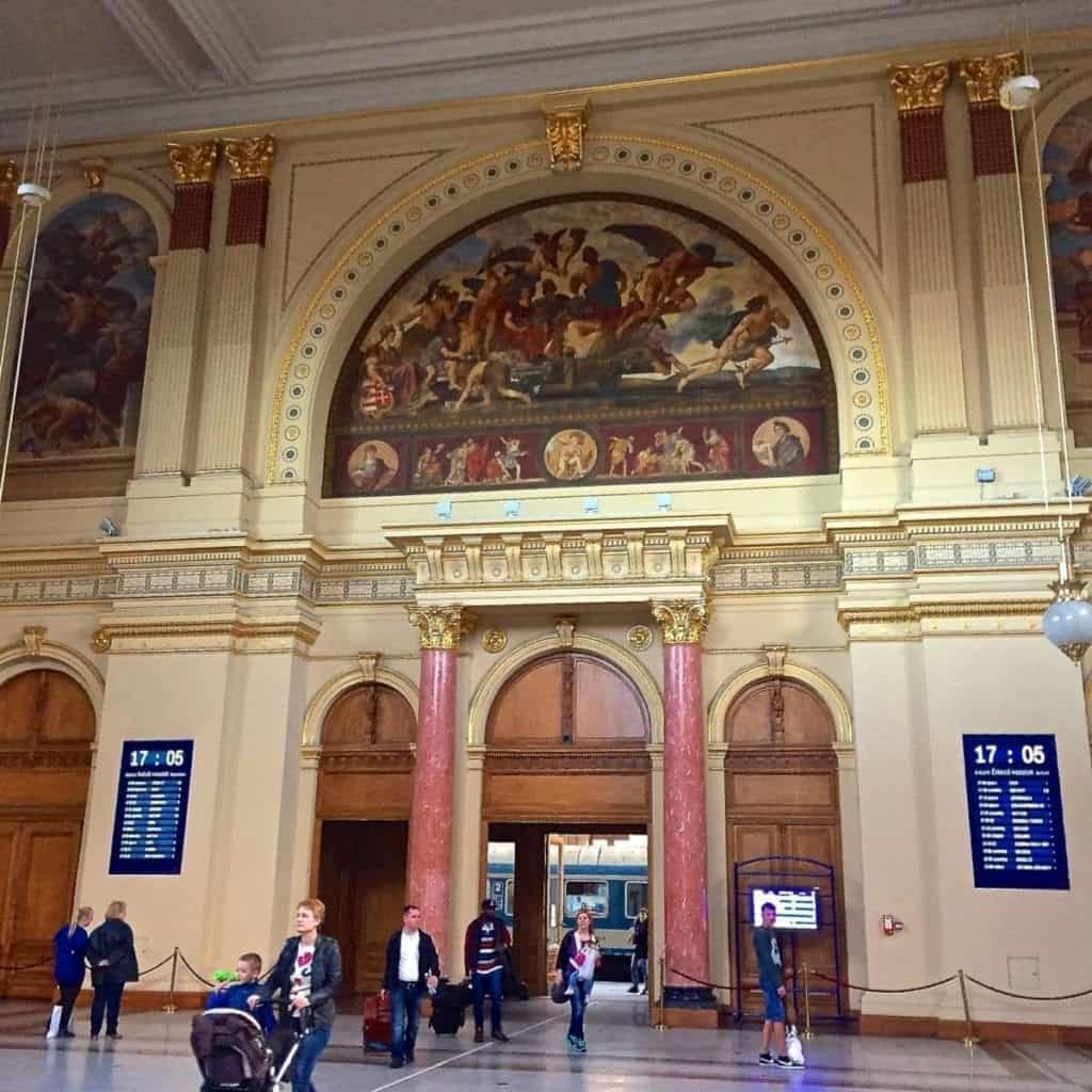 The Grand Hall at Budapest Keleti station. Completed in 1884, it is still one of Europe's grandest railway stations. 