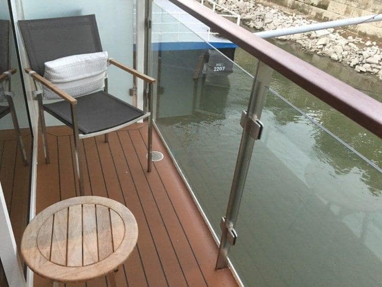 Veranda stateroom with balcony on Viking Lif.