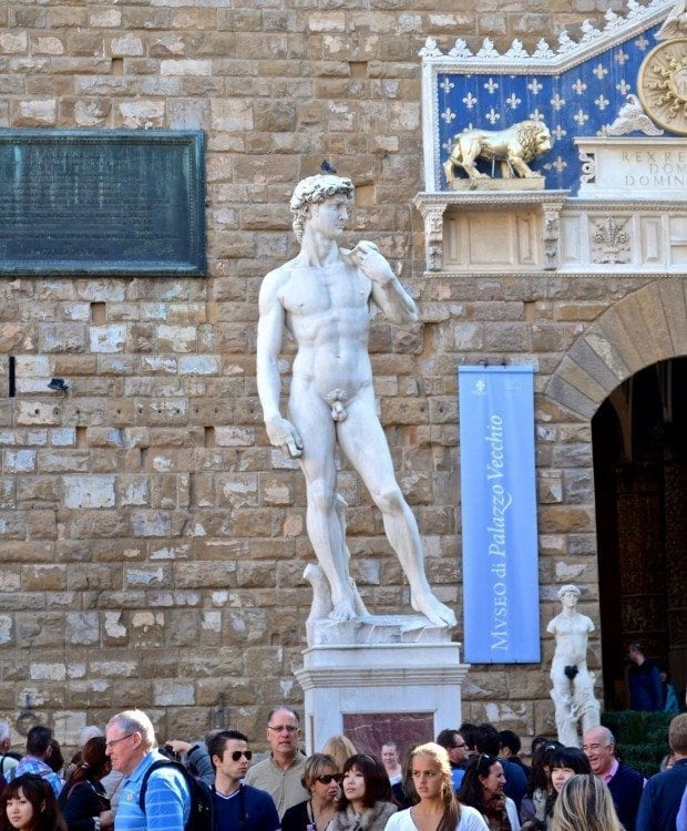 Replica of the Statue of Michelangelo's David in Florence.