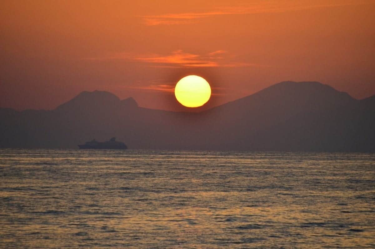 Choose your Mediterranean cruise to the southern Med for this sunset.