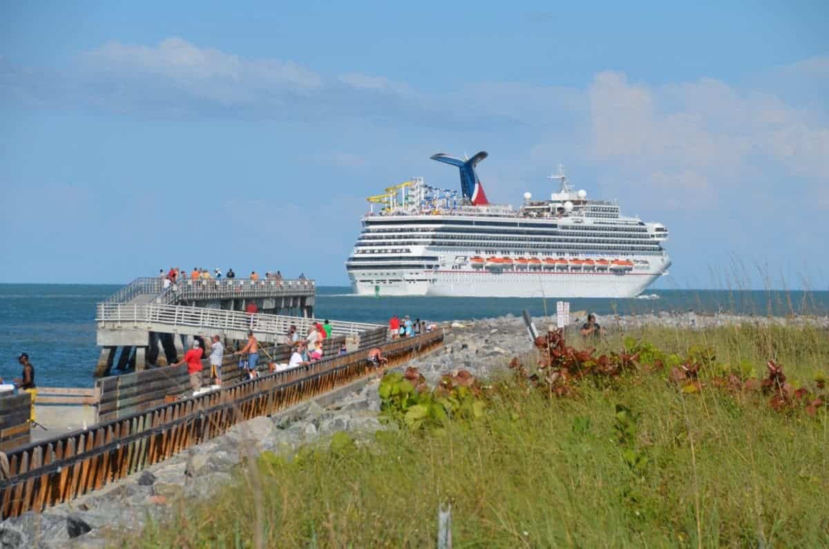 Carnival Sunshine sailaway from Port Canaveral