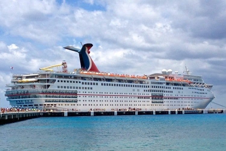 Carnival Ecstasy in Grand Turk, Turks and Caicos Islands.