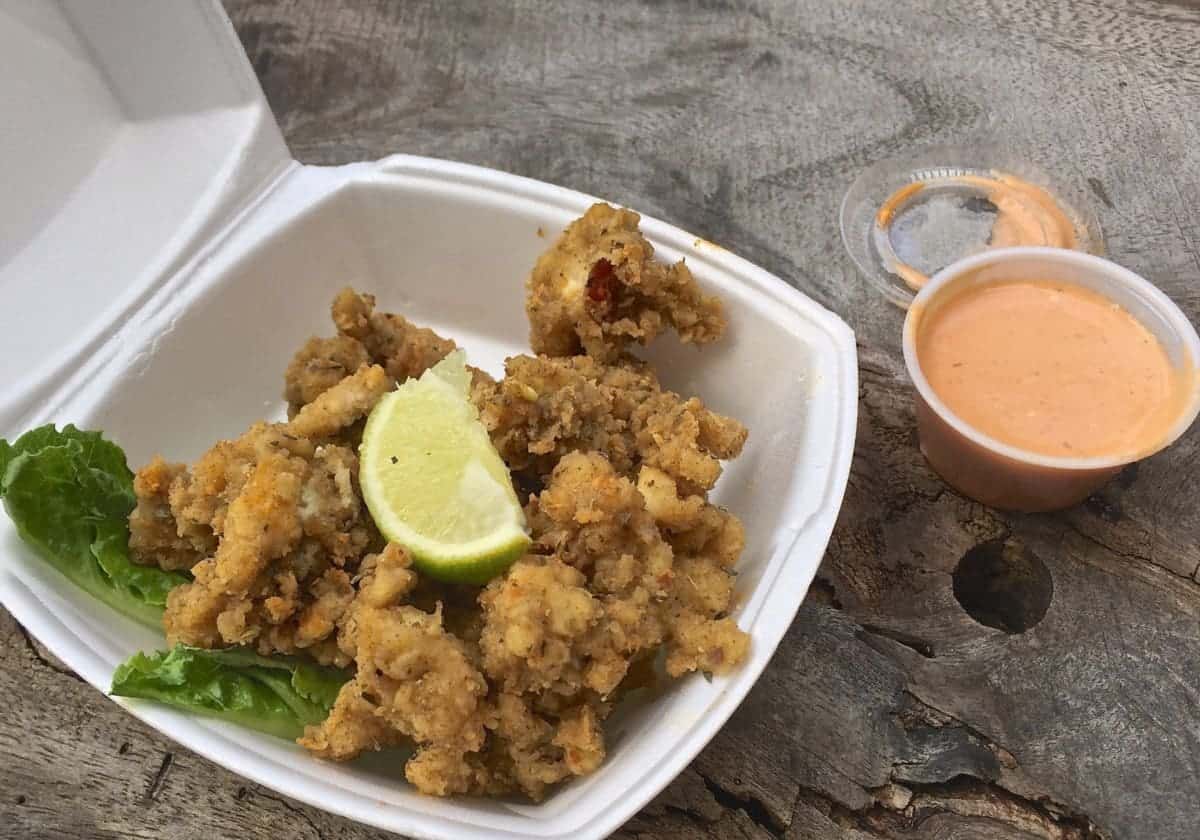 One of the best things to do in St. Thomas is to take a food tour especially if there are conch fritters.