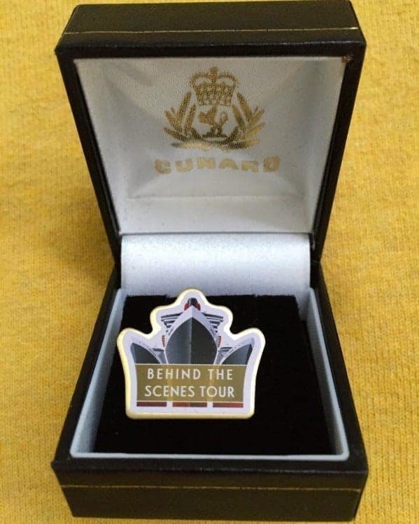 Queen Mary 2 Behind the Scenes Lapel Pin