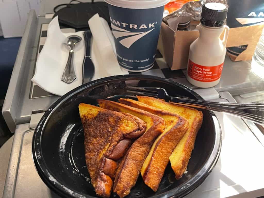 Railroad French Toast on Amtrak Silver Star