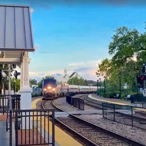Amtrak Silver Star arrives into Winter Park Florida