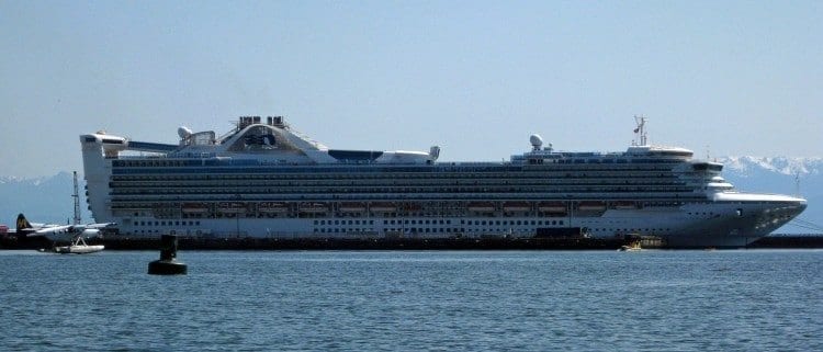 The Golden Princess docked in Victoria, BC.