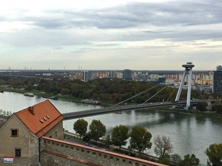 Bratislava New Bridge and UFO restaurant