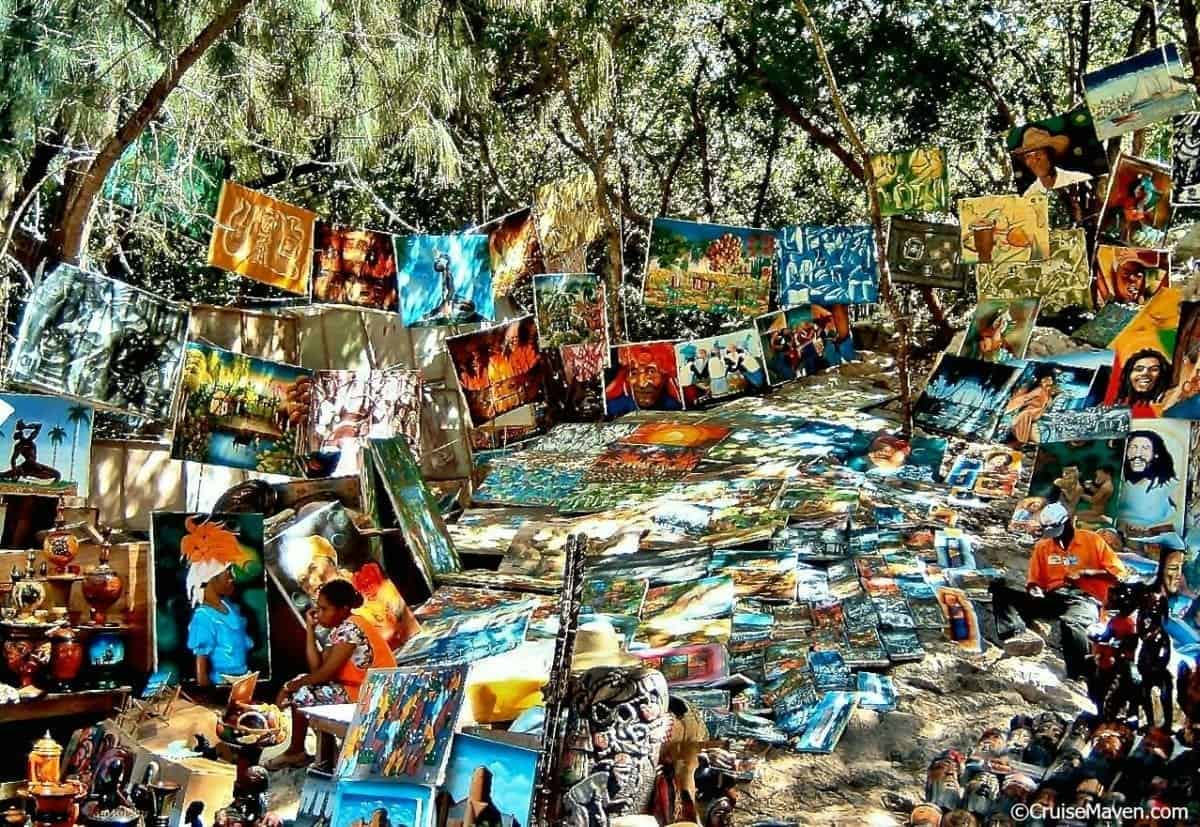 Colorful Ocho Rios Craft Market.