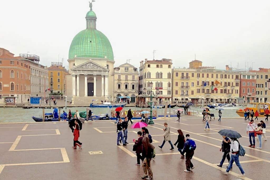 View of Venice from Santa Lucia station.