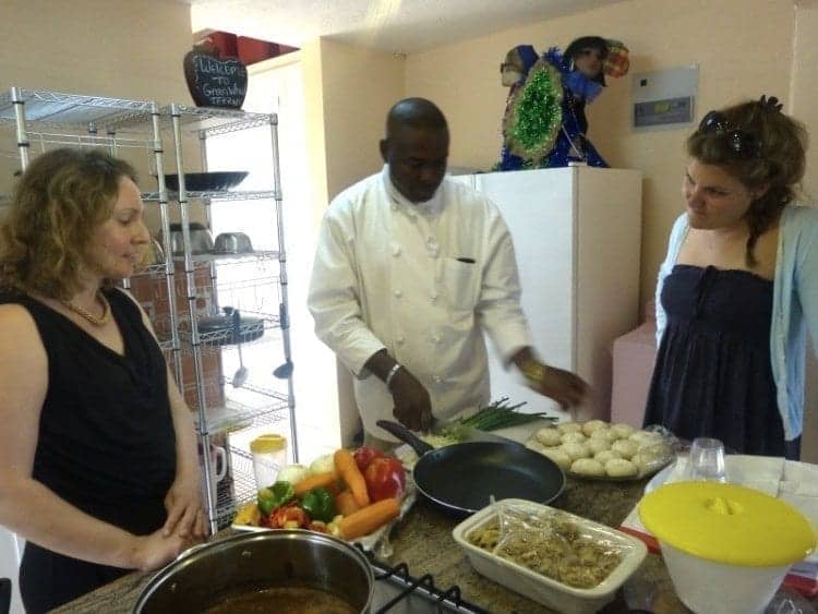 Cooking in St. Lucia with Barefoot Holiday's Flavors of St. Lucia Culinary Excursion offers hands on participation.