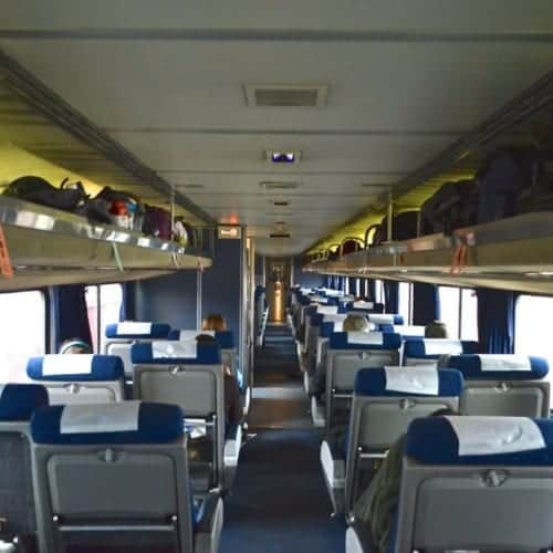 Typical Amtrak coach car.