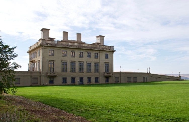 Maryhill Museum viewed from the expansive garden.