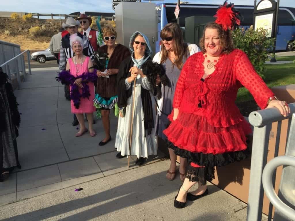 Our Welcoming Committee at The Dalles in full costume.
