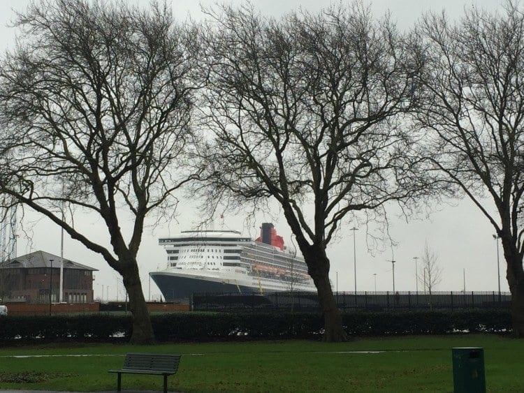 Queen Mary 2 docked in Southampton