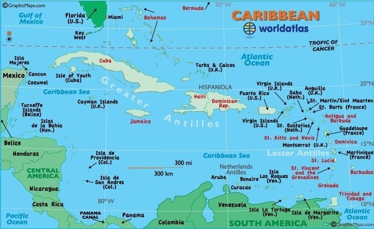 There's tiny Dominica, in red letters.