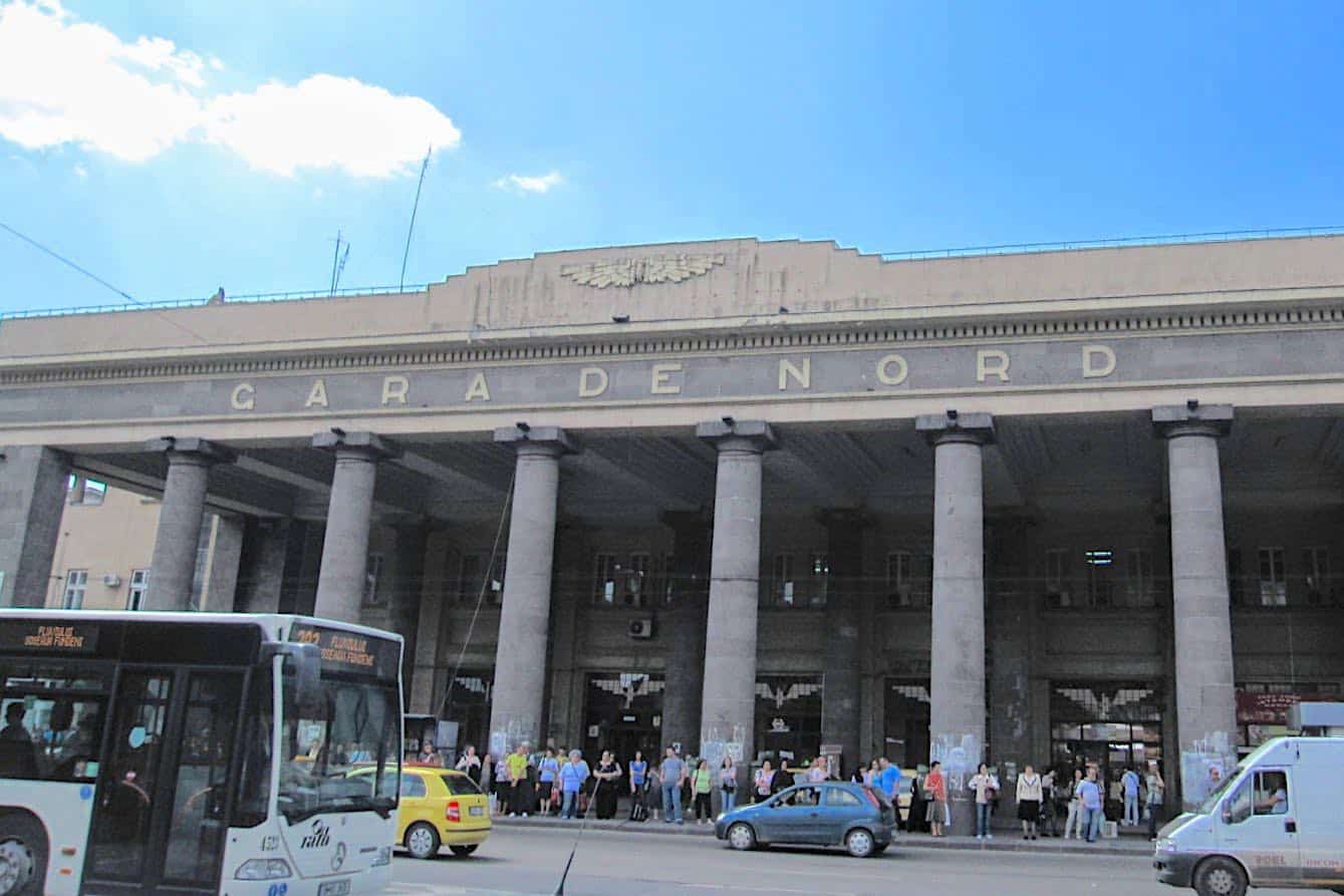 the train station in Bucharest.