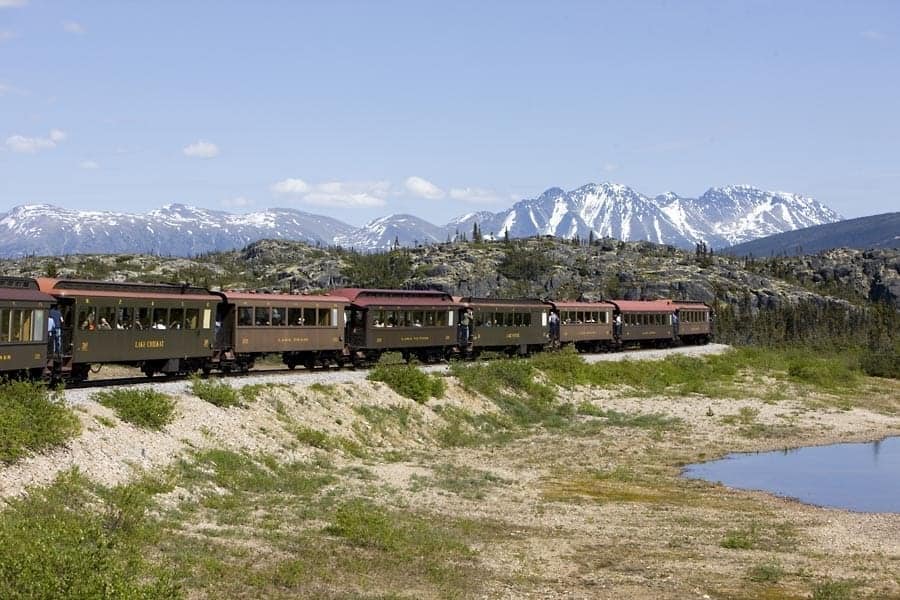 White Pass Yukon Railroad nearing the summit