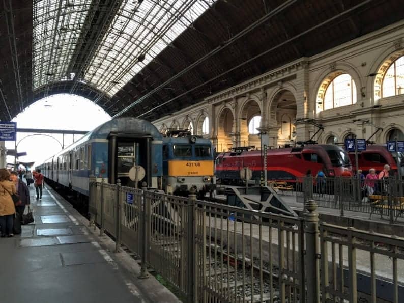 Arrival into Budapest Keleti station