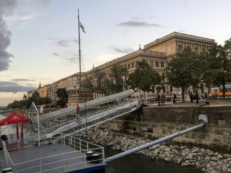 Boarding the Viking Lif on the Danube