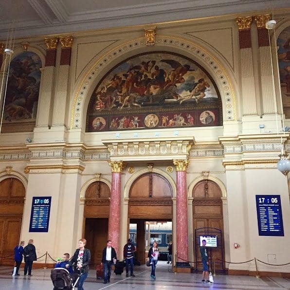 Train to Budapest Keleti train station