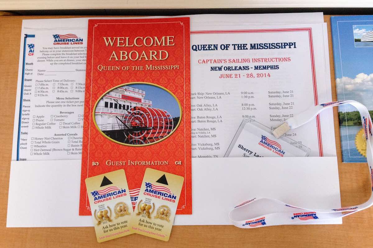 Queen of the Mississippi cruise documents