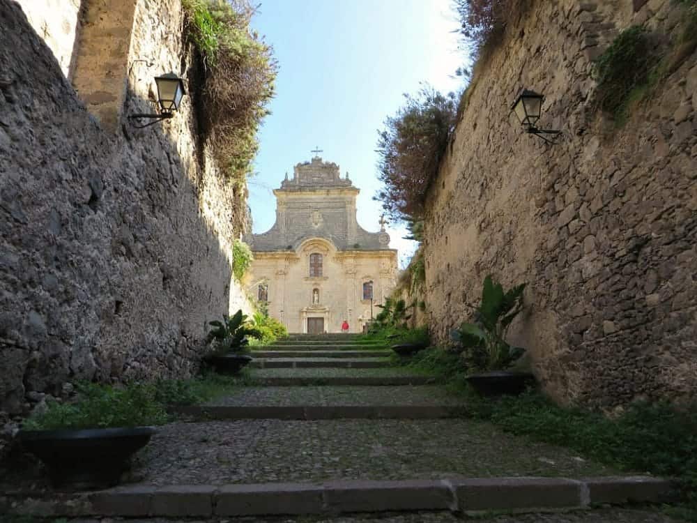 Steps to Lipari Cathedral