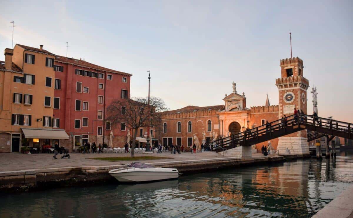 Walking through the Arsenale in Venice