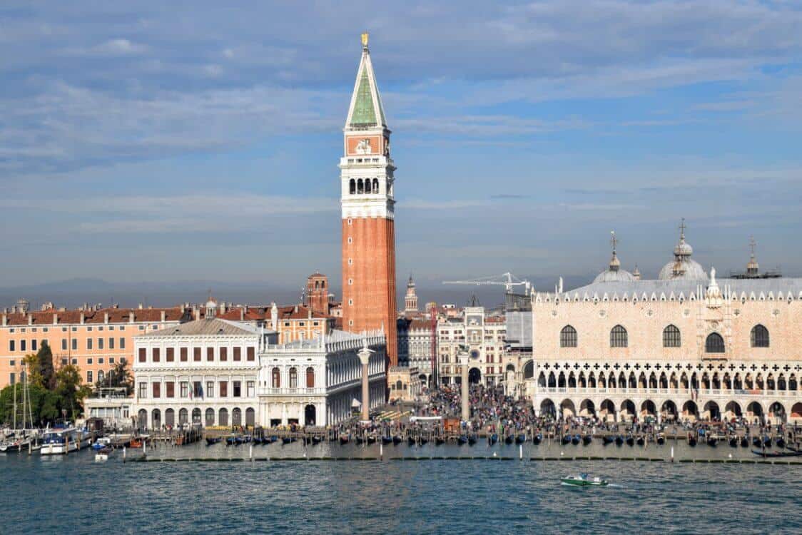arrival into Venice by cruise ship