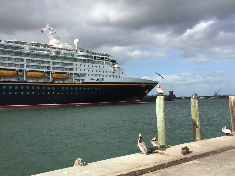 Disney Magic sail away at Port Canaveral.