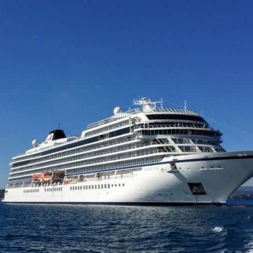 Viking Cruises Viking Star off of Corfu Greece