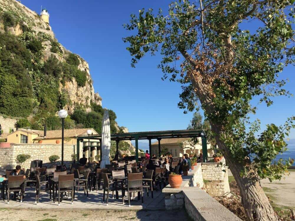 The restaurant Taverna at the Old fortress in Corfu