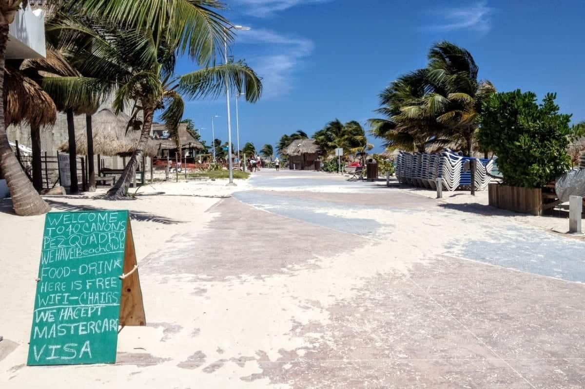 40 Canons at the Promenade in Mahahual Mexico, near the Costa Maya Port.