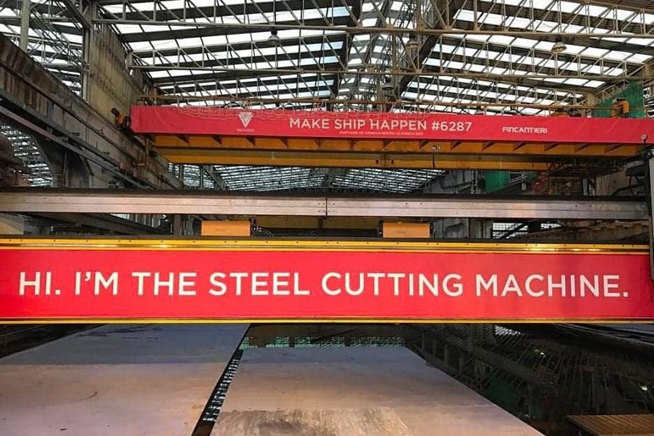 Virgin Voyages Steel Cutting Machine