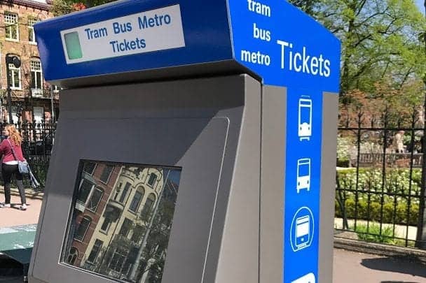 amsterdam tram ticket kiosk