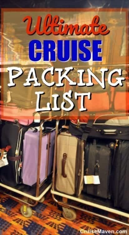 Printable cruise packing checklist Pinterest pin