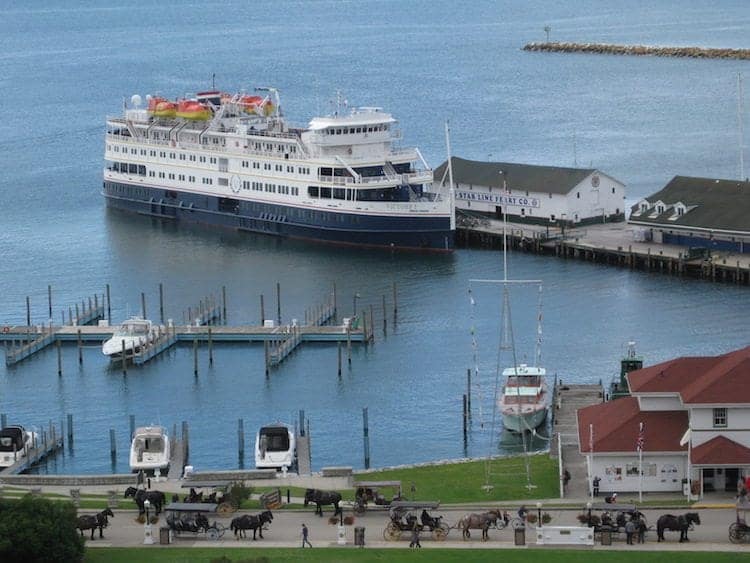 Victory I docked at Mackinac Island. Photo: Pat Woods