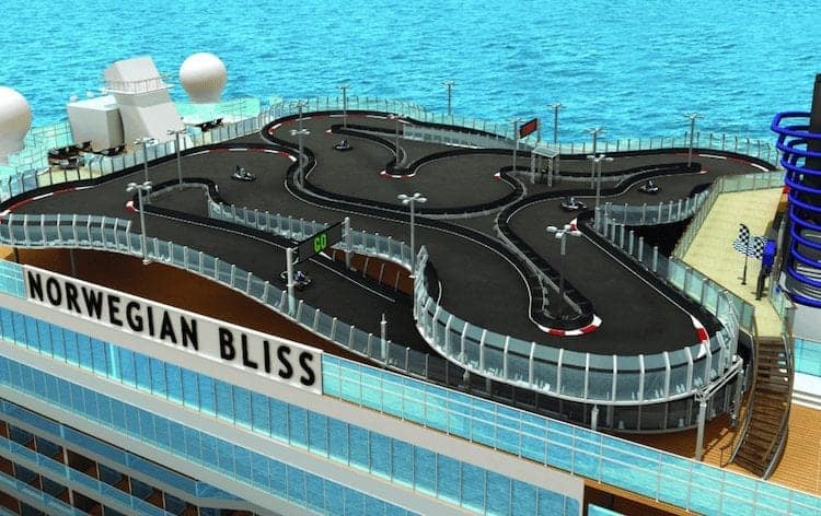 Norwegian Bliss aerial view of the Race Track.