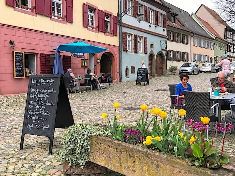 Bike ride tour in Breisach Germany and we arrive at small town.