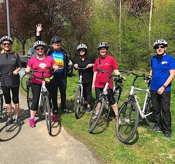 Bike tour group in Germany